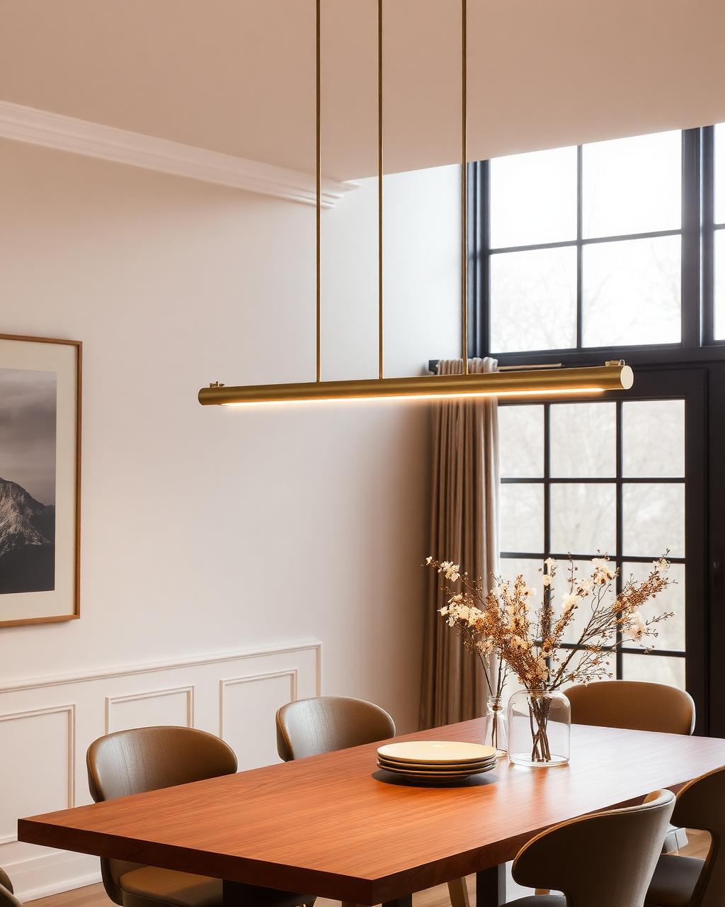 Linear Brass Pendant